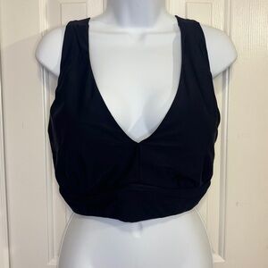 Universal Standard Swim Top plus Size S-16 | Black Criss Cross Back Bikini | NWT